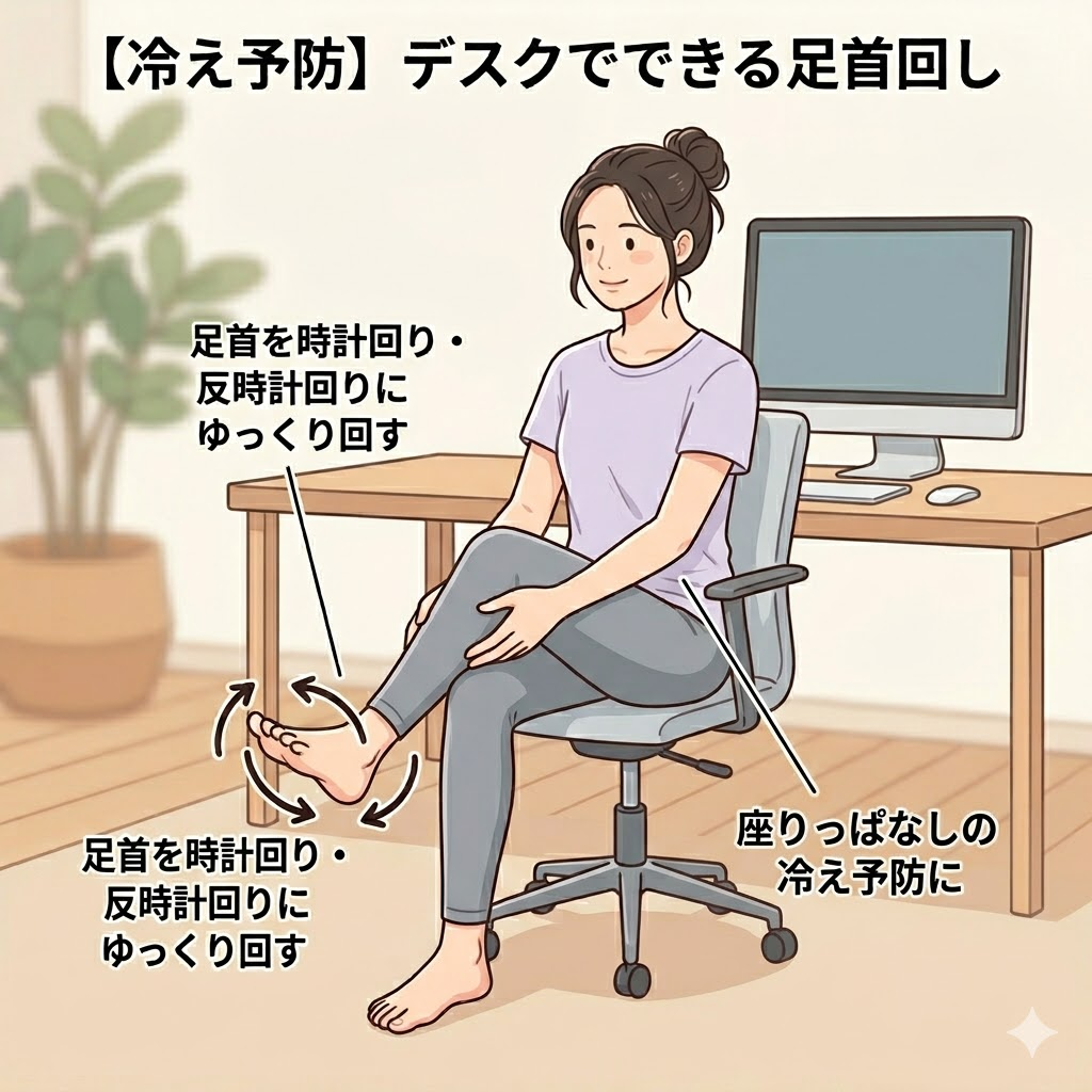 足首を回す